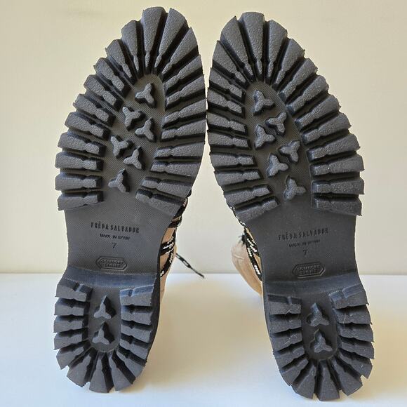 Freda Salvador NEW Claudia Leather Lace Up Combat Platform Boots Lug Sole Size 7 - Picture 10 of 12